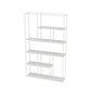 Minimalist Open Metal Etagere Bookcase with Rectangular Shelves Bookcase White 47"L x 12"W x 79"H Clearhalo 'Bookcases' 'Furniture' 'furniture_bookcases' 'kitchen' 'kitchen_bookcases' 'Living Room Furniture' 'Office Furniture' 4669965