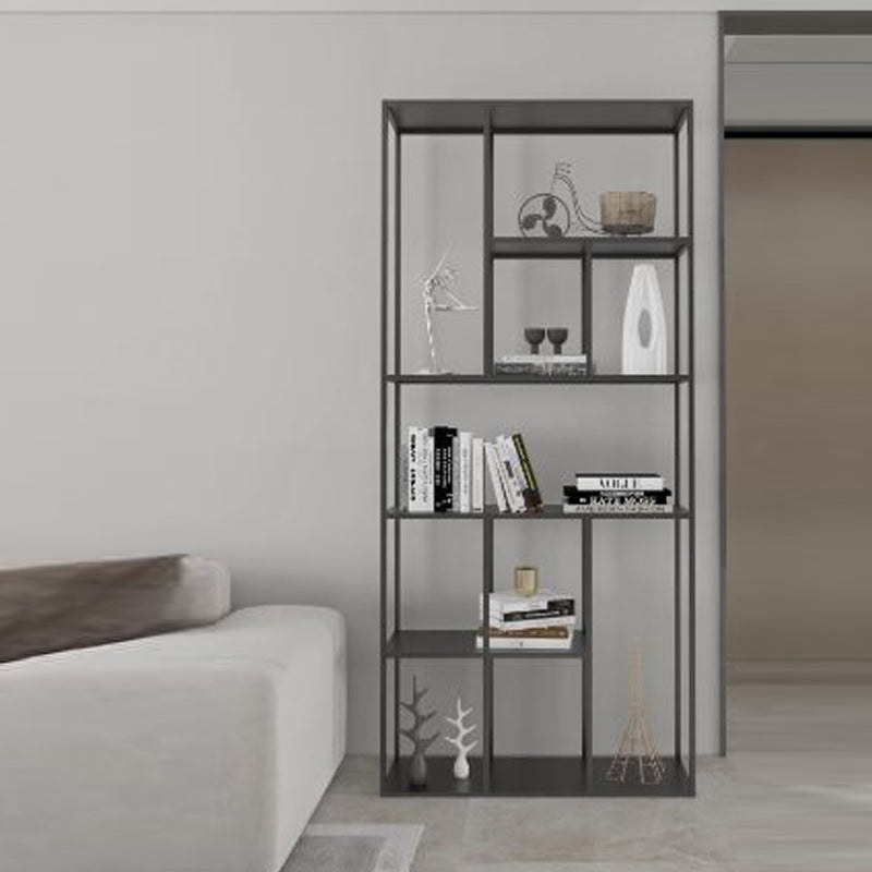 Minimalist Open Metal Etagere Bookcase with Rectangular Shelves Bookcase Clearhalo 'Bookcases' 'Furniture' 'furniture_bookcases' 'kitchen' 'kitchen_bookcases' 'Living Room Furniture' 'Office Furniture' 4669966