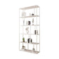 Modern Style Metal Bookshelf Open Shelf Bookcase for Study Room White 31"L x 10"W x 71"H Clearhalo 'Bookcases' 'Furniture' 'furniture_bookcases' 'kitchen' 'kitchen_bookcases' 'Living Room Furniture' 'Office Furniture' 4669974