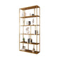 Modern Style Metal Bookshelf Open Shelf Bookcase for Study Room Gold 31"L x 10"W x 71"H Clearhalo 'Bookcases' 'Furniture' 'furniture_bookcases' 'kitchen' 'kitchen_bookcases' 'Living Room Furniture' 'Office Furniture' 4669978