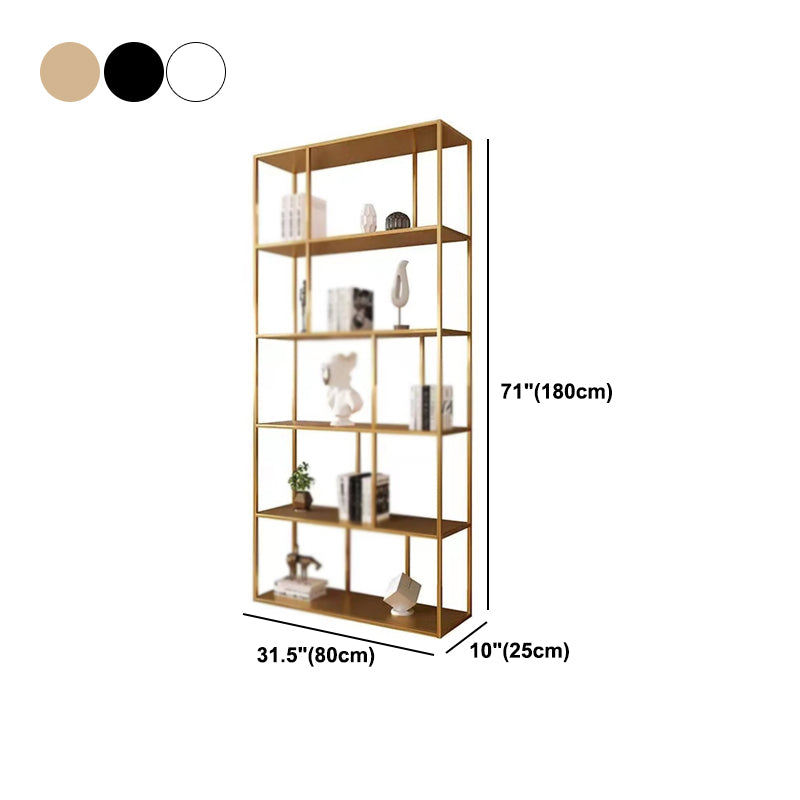 Modern Style Metal Bookshelf Open Shelf Bookcase for Study Room Clearhalo 'Bookcases' 'Furniture' 'furniture_bookcases' 'kitchen' 'kitchen_bookcases' 'Living Room Furniture' 'Office Furniture' 4669985