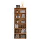 Contemporary Style Bookshelf Engineered Wood Closed Back Shelf Bookcase Natural 23.6"L x 11.8"W x 70.9"H Clearhalo 'Bookcases' 'Furniture' 'furniture_bookcases' 'kitchen' 'kitchen_bookcases' 'Living Room Furniture' 'Office Furniture' 4670025