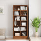 Contemporary Style Bookshelf Engineered Wood Closed Back Shelf Bookcase Brown 23.6"L x 9.4"W x 70.9"H Clearhalo 'Bookcases' 'Furniture' 'furniture_bookcases' 'kitchen' 'kitchen_bookcases' 'Living Room Furniture' 'Office Furniture' 4670034