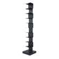 Modern Stainless Steel Bookshelf Vertical Shelf Bookcase for Study Room 13.8"L x 13.8"W x 70.1"H Black Clearhalo 'Bookcases' 'furn' 'furn_bookcases' 'Furniture' 'furniture_bookcases' 'kitchen' 'kitchen_bookcases' 'Living Room Furniture' 'Office Furniture' 4670092