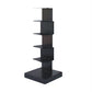 Modern Stainless Steel Bookshelf Vertical Shelf Bookcase for Study Room 13.8"L x 13.8"W x 36.2"H Black Clearhalo 'Bookcases' 'furn' 'furn_bookcases' 'Furniture' 'furniture_bookcases' 'kitchen' 'kitchen_bookcases' 'Living Room Furniture' 'Office Furniture' 4670093