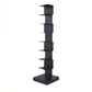 Modern Stainless Steel Bookshelf Vertical Shelf Bookcase for Study Room 13.8"L x 13.8"W x 56.7"H Black Clearhalo 'Bookcases' 'furn' 'furn_bookcases' 'Furniture' 'furniture_bookcases' 'kitchen' 'kitchen_bookcases' 'Living Room Furniture' 'Office Furniture' 4670096