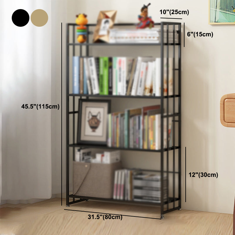 Modern Style Metal Bookshelf Vertical Open Shelf Bookcase for Study Room Clearhalo 'Bookcases' 'furn' 'furn_bookcases' 'Furniture' 'furniture_bookcases' 'kitchen' 'kitchen_bookcases' 'Living Room Furniture' 'Office Furniture' 4670142