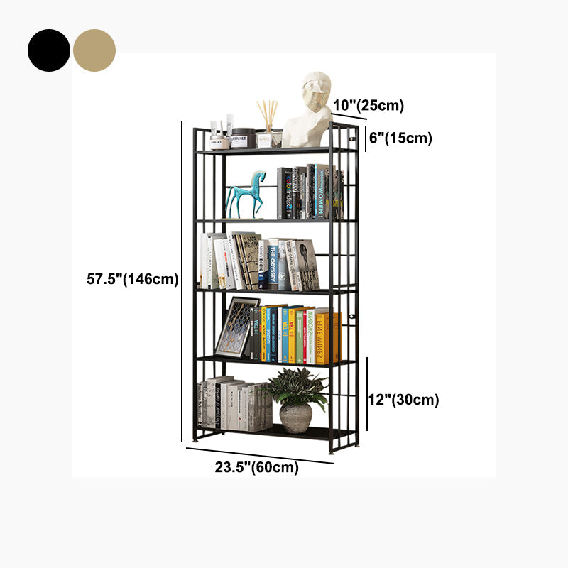 Modern Style Metal Bookshelf Vertical Open Shelf Bookcase for Study Room Clearhalo 'Bookcases' 'furn' 'furn_bookcases' 'Furniture' 'furniture_bookcases' 'kitchen' 'kitchen_bookcases' 'Living Room Furniture' 'Office Furniture' 4670144