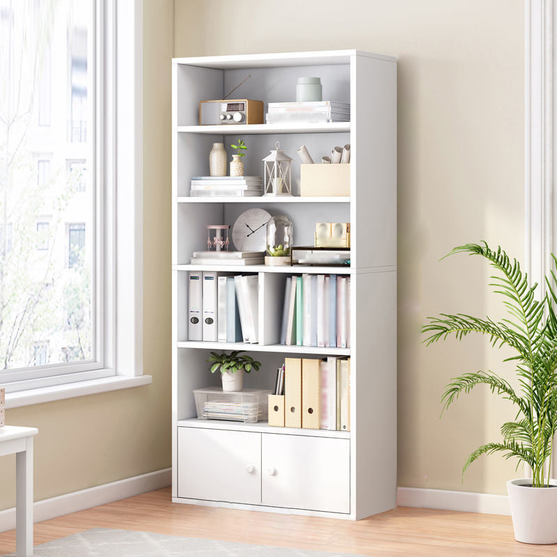 Manufactured Wood Standard Bookcase Contemporary Bookcase With Doors Clearhalo 'Bookcases' 'furn' 'furn_bookcases' 'Furniture' 'furniture_bookcases' 'kitchen' 'kitchen_bookcases' 'Living Room Furniture' 'Office Furniture' 4670151
