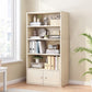 Manufactured Wood Standard Bookcase Contemporary Bookcase With Doors 23.6"L x 9.4"W x 53.5"H Natural Clearhalo 'Bookcases' 'furn' 'furn_bookcases' 'Furniture' 'furniture_bookcases' 'kitchen' 'kitchen_bookcases' 'Living Room Furniture' 'Office Furniture' 4670155