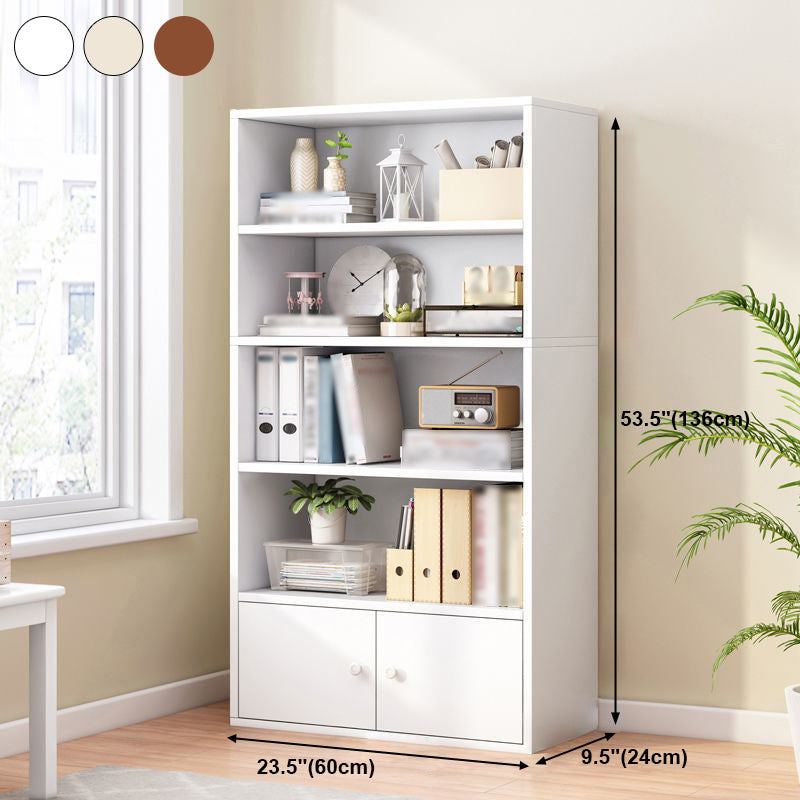 Manufactured Wood Standard Bookcase Contemporary Bookcase With Doors Clearhalo 'Bookcases' 'furn' 'furn_bookcases' 'Furniture' 'furniture_bookcases' 'kitchen' 'kitchen_bookcases' 'Living Room Furniture' 'Office Furniture' 4670171