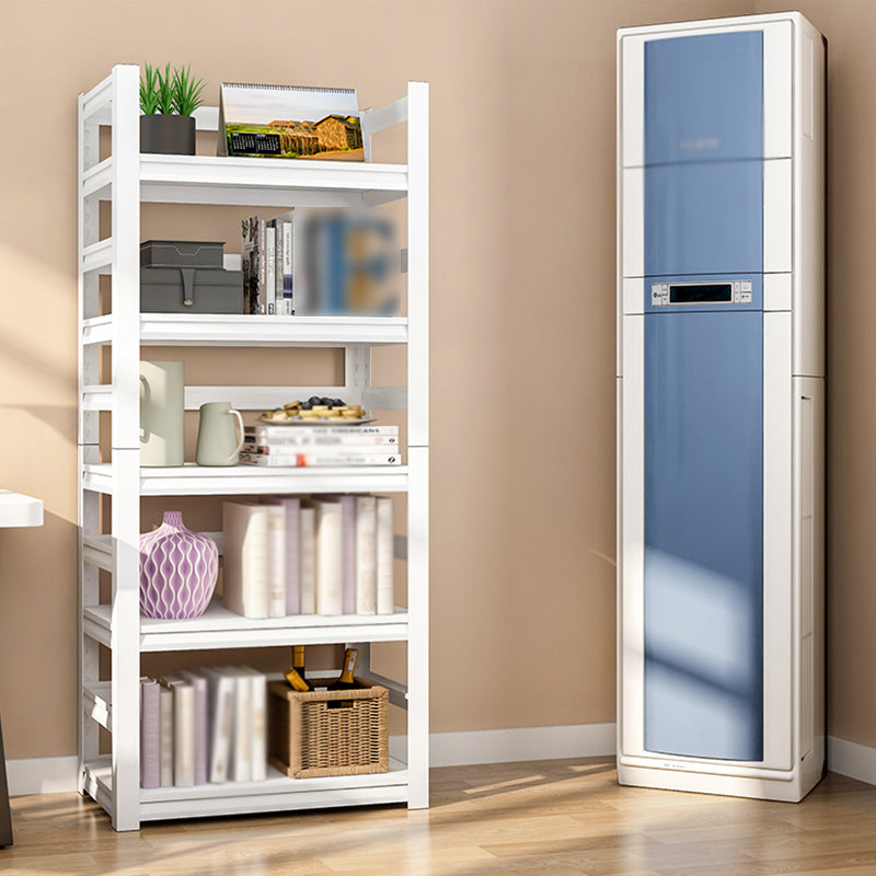 Modern Style Steel Bookshelf White Etagere Shelf Bookcase for Study Room Clearhalo 'Bookcases' 'furn' 'furn_bookcases' 'Furniture' 'furniture_bookcases' 'kitchen' 'kitchen_bookcases' 'Living Room Furniture' 'Office Furniture' 4670176