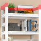 Modern Style Steel Bookshelf White Etagere Shelf Bookcase for Study Room Clearhalo 'Bookcases' 'furn' 'furn_bookcases' 'Furniture' 'furniture_bookcases' 'kitchen' 'kitchen_bookcases' 'Living Room Furniture' 'Office Furniture' 4670178
