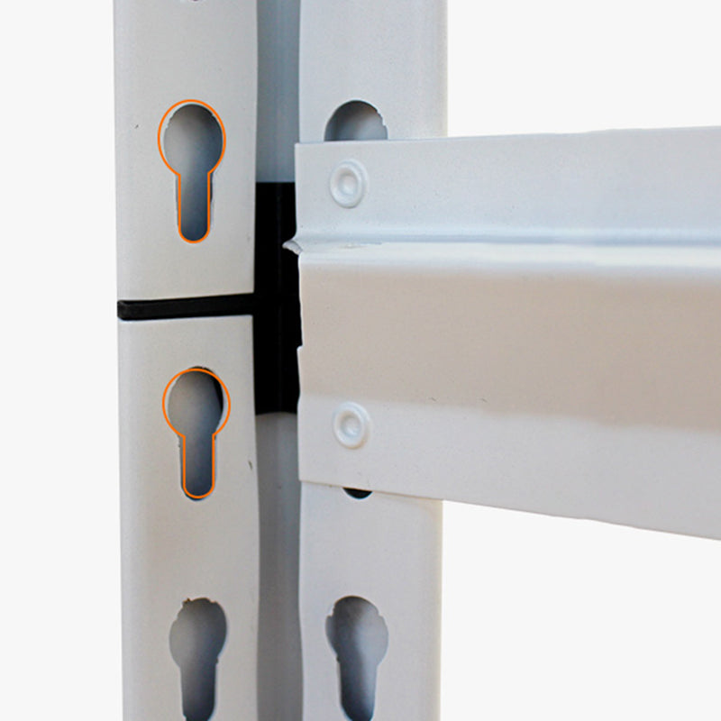 Modern Style Steel Bookshelf White Etagere Shelf Bookcase for Study Room Clearhalo 'Bookcases' 'furn' 'furn_bookcases' 'Furniture' 'furniture_bookcases' 'kitchen' 'kitchen_bookcases' 'Living Room Furniture' 'Office Furniture' 4670180