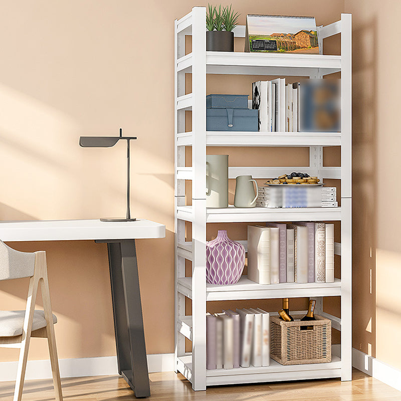 Modern Style Steel Bookshelf White Etagere Shelf Bookcase for Study Room Clearhalo 'Bookcases' 'furn' 'furn_bookcases' 'Furniture' 'furniture_bookcases' 'kitchen' 'kitchen_bookcases' 'Living Room Furniture' 'Office Furniture' 4670181