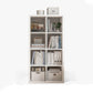 Contemporary Style Bookshelf Closed Back Engineered Wood Shelf Bookcase 25.6"L x 11.8"W x 47.2"H White Clearhalo 'Bookcases' 'furn' 'furn_bookcases' 'Furniture' 'furniture_bookcases' 'kitchen' 'kitchen_bookcases' 'Living Room Furniture' 'Office Furniture' 4670207