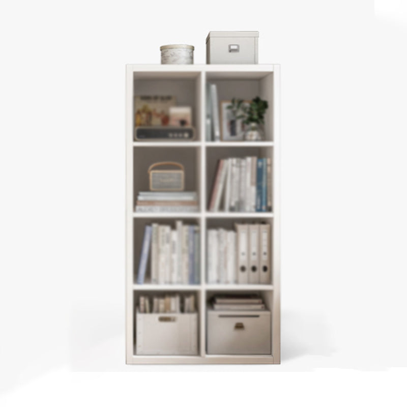 Contemporary Style Bookshelf Closed Back Engineered Wood Shelf Bookcase 25.6"L x 11.8"W x 47.2"H White Clearhalo 'Bookcases' 'furn' 'furn_bookcases' 'Furniture' 'furniture_bookcases' 'kitchen' 'kitchen_bookcases' 'Living Room Furniture' 'Office Furniture' 4670207