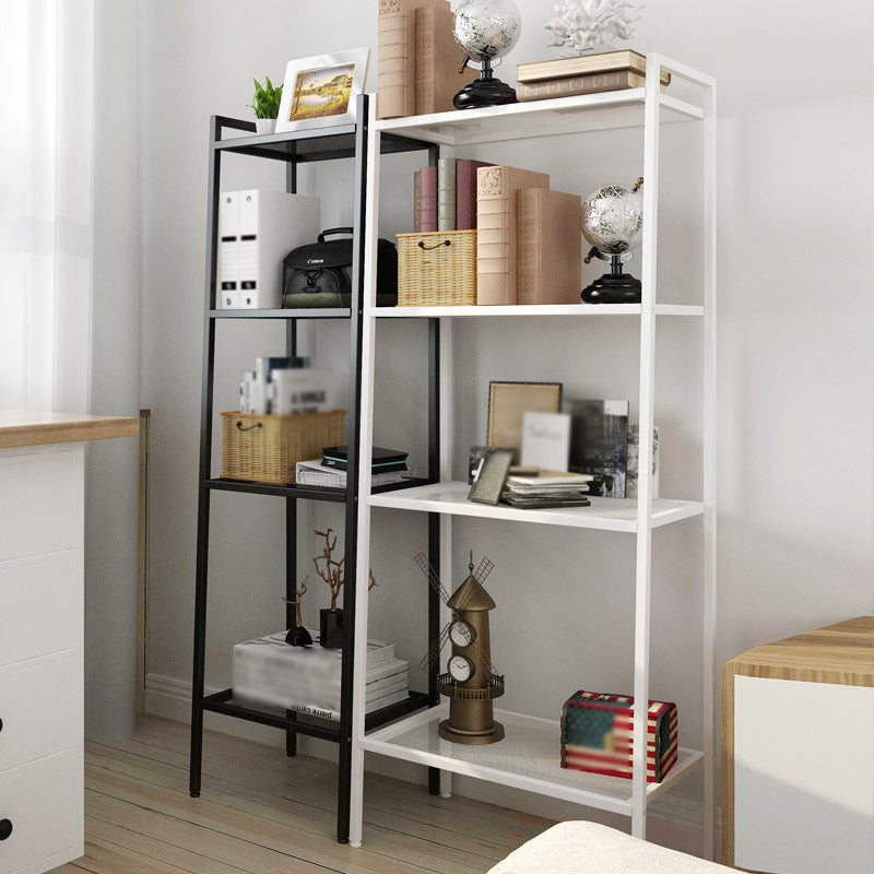 57.87" H Bookshelf Industrial Style Steel 4 Shelves Shelf for Home Office Clearhalo 'Bookcases' 'furn' 'furn_bookcases' 'Furniture' 'furniture_bookcases' 'kitchen' 'kitchen_bookcases' 'Living Room Furniture' 'Office Furniture' 4670224