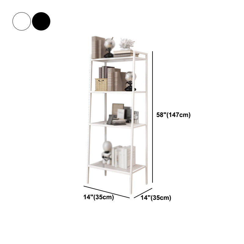 57.87" H Bookshelf Industrial Style Steel 4 Shelves Shelf for Home Office Clearhalo 'Bookcases' 'furn' 'furn_bookcases' 'Furniture' 'furniture_bookcases' 'kitchen' 'kitchen_bookcases' 'Living Room Furniture' 'Office Furniture' 4670235