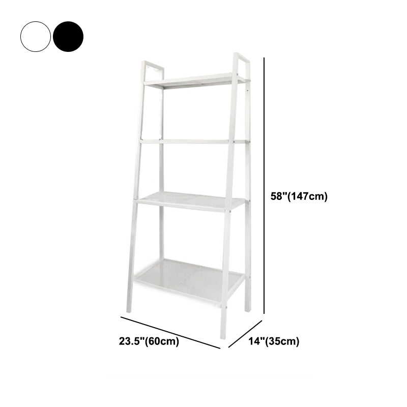 57.87" H Bookshelf Industrial Style Steel 4 Shelves Shelf for Home Office Clearhalo 'Bookcases' 'furn' 'furn_bookcases' 'Furniture' 'furniture_bookcases' 'kitchen' 'kitchen_bookcases' 'Living Room Furniture' 'Office Furniture' 4670236