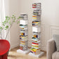 Modern Corner Vertical Bookshelf White and Black Closed Back Bookshelf Clearhalo 'Bookcases' 'furn' 'furn_bookcases' 'Furniture' 'furniture_bookcases' 'kitchen' 'kitchen_bookcases' 'Living Room Furniture' 'Office Furniture' 4670237