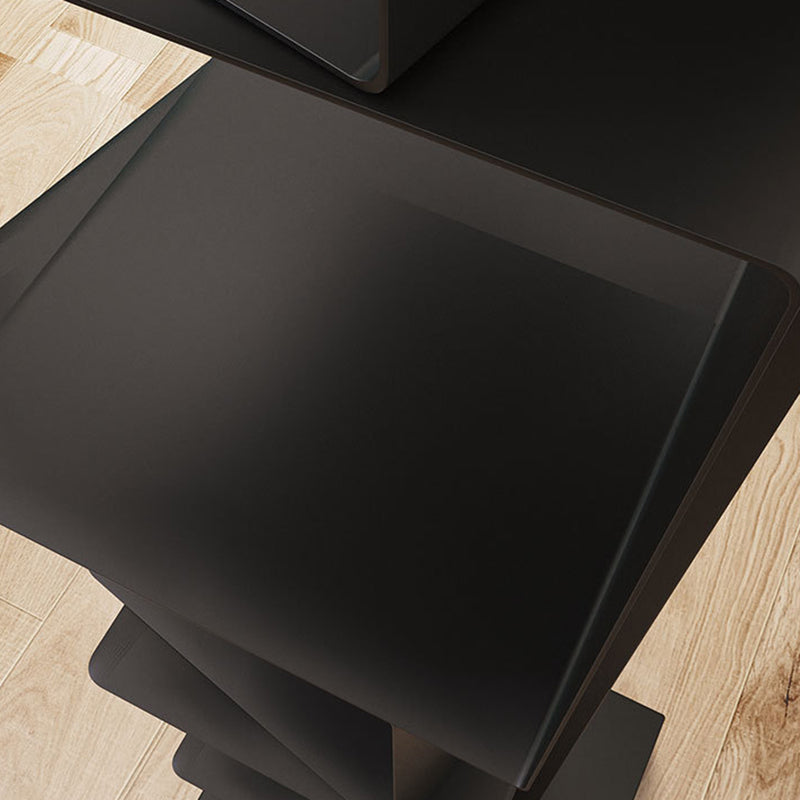 Modern Corner Vertical Bookshelf White and Black Closed Back Bookshelf Clearhalo 'Bookcases' 'furn' 'furn_bookcases' 'Furniture' 'furniture_bookcases' 'kitchen' 'kitchen_bookcases' 'Living Room Furniture' 'Office Furniture' 4670251