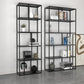 4-Shelf Black Etagere Bookshelf Contemporary Open Iron Frame and Shelf Clearhalo 'Bookcases' 'furn' 'furn_bookcases' 'Furniture' 'furniture_bookcases' 'kitchen' 'kitchen_bookcases' 'Living Room Furniture' 'Office Furniture' 4670264