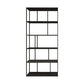 4-Shelf Black Etagere Bookshelf Contemporary Open Iron Frame and Shelf 55"L x 10"W x 71"H Clearhalo 'Bookcases' 'furn' 'furn_bookcases' 'Furniture' 'furniture_bookcases' 'kitchen' 'kitchen_bookcases' 'Living Room Furniture' 'Office Furniture' 4670275