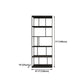 4-Shelf Black Etagere Bookshelf Contemporary Open Iron Frame and Shelf Clearhalo 'Bookcases' 'furn' 'furn_bookcases' 'Furniture' 'furniture_bookcases' 'kitchen' 'kitchen_bookcases' 'Living Room Furniture' 'Office Furniture' 4670279