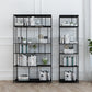 Open Metal Bookcase Modern Book Shelf with Rectangular Shelves Clearhalo 'Bookcases' 'furn' 'furn_bookcases' 'Furniture' 'furniture_bookcases' 'kitchen' 'kitchen_bookcases' 'Living Room Furniture' 'Office Furniture' 4670281