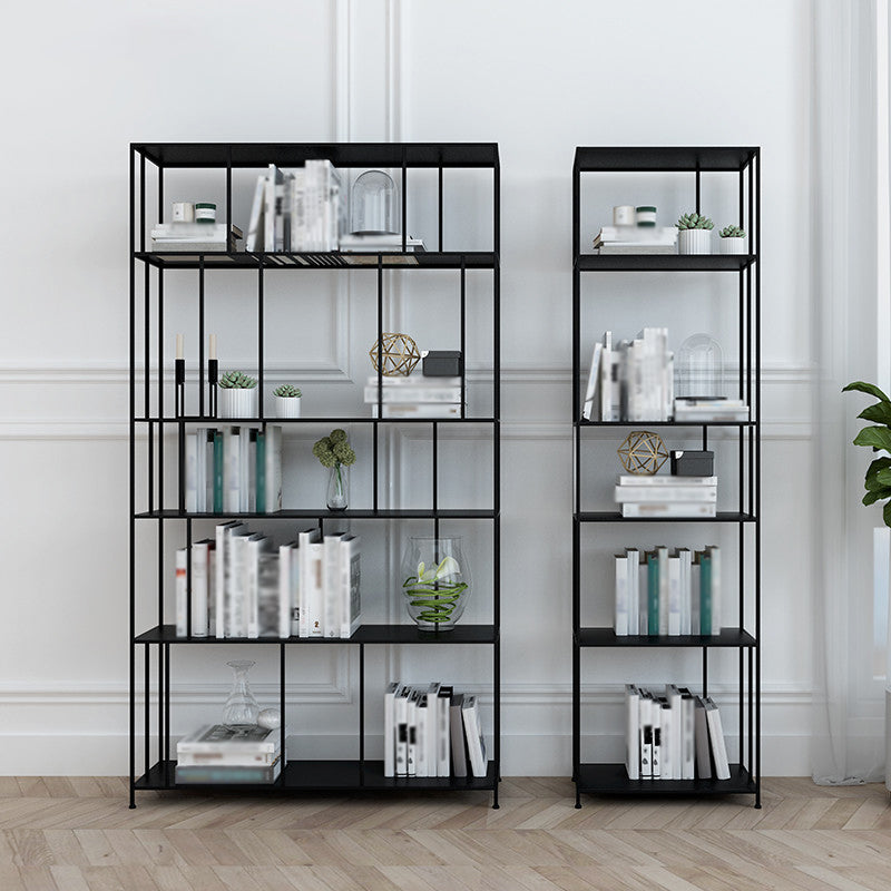 Open Metal Bookcase Modern Book Shelf with Rectangular Shelves Clearhalo 'Bookcases' 'furn' 'furn_bookcases' 'Furniture' 'furniture_bookcases' 'kitchen' 'kitchen_bookcases' 'Living Room Furniture' 'Office Furniture' 4670281