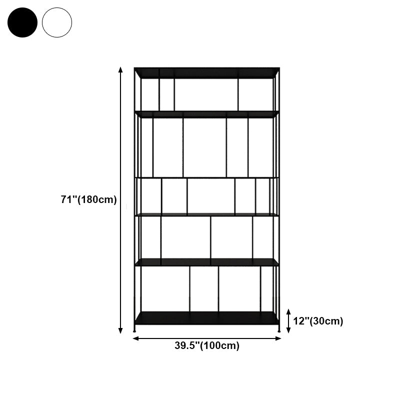 Open Metal Bookcase Modern Book Shelf with Rectangular Shelves Clearhalo 'Bookcases' 'furn' 'furn_bookcases' 'Furniture' 'furniture_bookcases' 'kitchen' 'kitchen_bookcases' 'Living Room Furniture' 'Office Furniture' 4670293