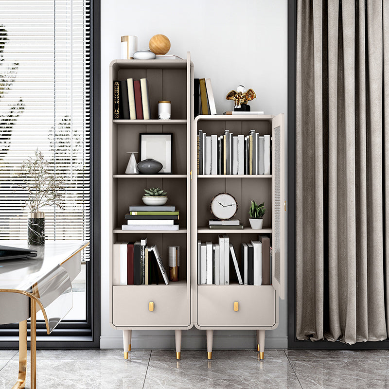Modern Standard Bookcase Closed Back Bookshelf with Drawer and Door Clearhalo 'Bookcases' 'furn' 'furn_bookcases' 'Furniture' 'furniture_bookcases' 'kitchen' 'kitchen_bookcases' 'Living Room Furniture' 'Office Furniture' 4670299