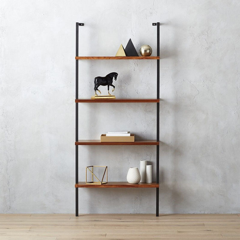 Industrial Style Bookshelf Vertical 4 Shelves Book Shelf for Study Room Clearhalo 'Bookcases' 'furn' 'furn_bookcases' 'Furniture' 'furniture_bookcases' 'kitchen' 'kitchen_bookcases' 'Living Room Furniture' 'Office Furniture' 4670312