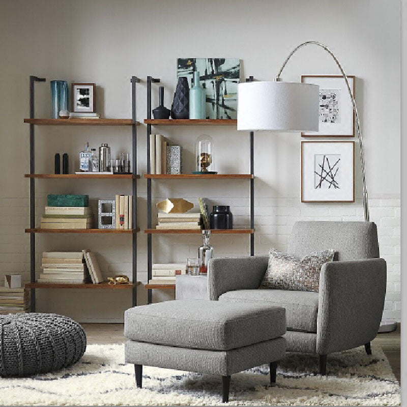 Industrial Style Bookshelf Vertical 4 Shelves Book Shelf for Study Room Clearhalo 'Bookcases' 'furn' 'furn_bookcases' 'Furniture' 'furniture_bookcases' 'kitchen' 'kitchen_bookcases' 'Living Room Furniture' 'Office Furniture' 4670314