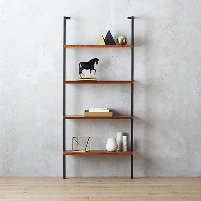 Industrial Style Bookshelf Vertical 4 Shelves Book Shelf for Study Room Clearhalo 'Bookcases' 'furn' 'furn_bookcases' 'Furniture' 'furniture_bookcases' 'kitchen' 'kitchen_bookcases' 'Living Room Furniture' 'Office Furniture' 4670319