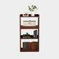Wood Etagere Bookshelf Contemporary Style Bookshelf for Study Room 25.2"L x 11.8"W x 49.6"H Brown Clearhalo 'Bookcases' 'furn' 'furn_bookcases' 'Furniture' 'furniture_bookcases' 'kitchen' 'kitchen_bookcases' 'Living Room Furniture' 'Office Furniture' 4670333