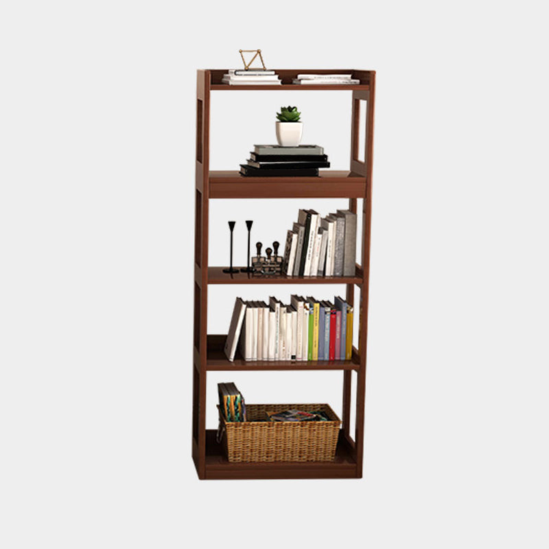 Wood Etagere Bookshelf Contemporary Style Bookshelf for Study Room 25.2"L x 11.8"W x 63"H Brown Clearhalo 'Bookcases' 'furn' 'furn_bookcases' 'Furniture' 'furniture_bookcases' 'kitchen' 'kitchen_bookcases' 'Living Room Furniture' 'Office Furniture' 4670338