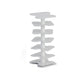 Contemporary Vertical Etagere Bookshelf Metal Open Back Shelf for Office 14.2"L x 14.2"W x 31.5"H White Clearhalo 'Bookcases' 'furn' 'furn_bookcases' 'Furniture' 'furniture_bookcases' 'kitchen' 'kitchen_bookcases' 'Living Room Furniture' 'Office Furniture' 4670346