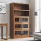 Contemporary Barrister Brown Bookshelf Engineered Wood Closed Back Shelf with Door Clearhalo 'Bookcases' 'furn' 'furn_bookcases' 'Furniture' 'furniture_bookcases' 'kitchen' 'kitchen_bookcases' 'Living Room Furniture' 'Office Furniture' 4670720