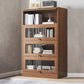 Contemporary Barrister Brown Bookshelf Engineered Wood Closed Back Shelf with Door Clearhalo 'Bookcases' 'furn' 'furn_bookcases' 'Furniture' 'furniture_bookcases' 'kitchen' 'kitchen_bookcases' 'Living Room Furniture' 'Office Furniture' 4670724