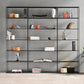 Industrial Style Bookshelf in Black Iron Shelf for Study Room Office with 5 Open Shelves 63"L x 9.8"W x 70.9"H Clearhalo 'Bookcases' 'furn' 'furn_bookcases' 'Furniture' 'furniture_bookcases' 'kitchen' 'kitchen_bookcases' 'Living Room Furniture' 'Office Furniture' 4670744