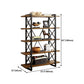 Industrial Open Etagere Bookshelf with Black Iron Frame Solid Wood Shelf Clearhalo 'Bookcases' 'furn' 'furn_bookcases' 'Furniture' 'furniture_bookcases' 'kitchen' 'kitchen_bookcases' 'Living Room Furniture' 'Office Furniture' 4670780