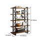 Industrial Open Etagere Bookshelf with Black Iron Frame Solid Wood Shelf Clearhalo 'Bookcases' 'furn' 'furn_bookcases' 'Furniture' 'furniture_bookcases' 'kitchen' 'kitchen_bookcases' 'Living Room Furniture' 'Office Furniture' 4670784