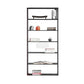 Metal Bookcase Minimalist Book Shelf with Rectangular Shelves 39"L x 10"W x 71"H Black Clearhalo 'Bookcases' 'furn' 'furn_bookcases' 'Furniture' 'furniture_bookcases' 'kitchen' 'kitchen_bookcases' 'Living Room Furniture' 'Office Furniture' 4670798