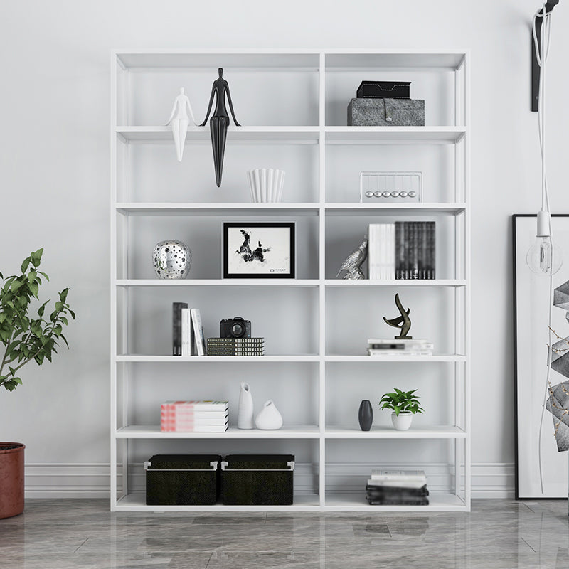Metal Bookcase Minimalist Book Shelf with Rectangular Shelves Clearhalo 'Bookcases' 'furn' 'furn_bookcases' 'Furniture' 'furniture_bookcases' 'kitchen' 'kitchen_bookcases' 'Living Room Furniture' 'Office Furniture' 4670799
