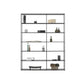 Metal Bookcase Minimalist Book Shelf with Rectangular Shelves 47"L x 10"W x 71"H Black Clearhalo 'Bookcases' 'furn' 'furn_bookcases' 'Furniture' 'furniture_bookcases' 'kitchen' 'kitchen_bookcases' 'Living Room Furniture' 'Office Furniture' 4670809