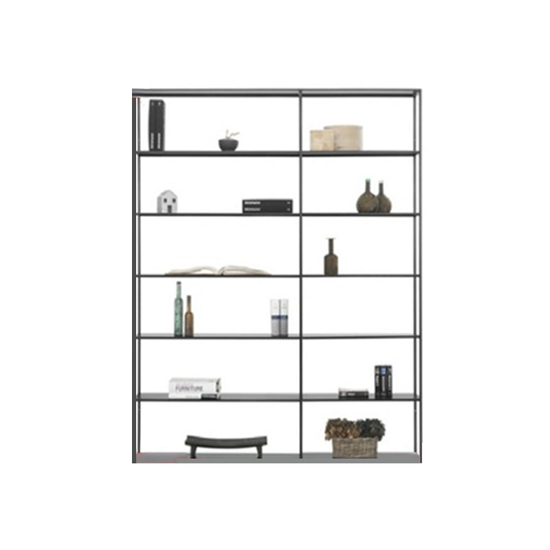 Metal Bookcase Minimalist Book Shelf with Rectangular Shelves Clearhalo 'Bookcases' 'furn' 'furn_bookcases' 'Furniture' 'furniture_bookcases' 'kitchen' 'kitchen_bookcases' 'Living Room Furniture' 'Office Furniture' 4670810