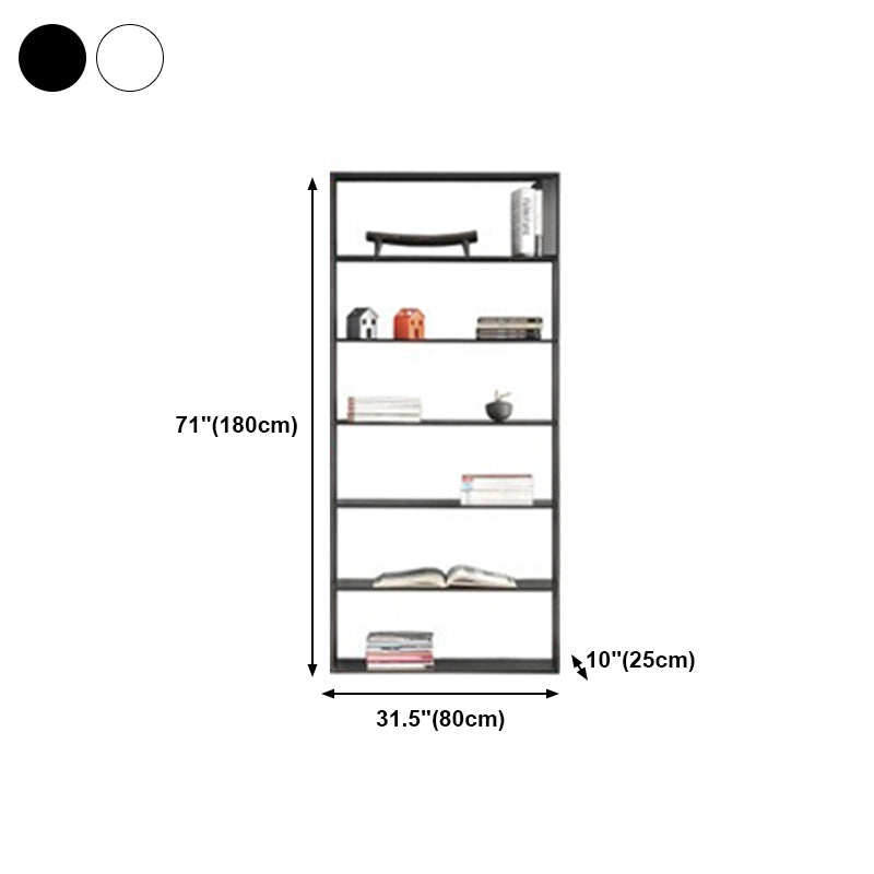 Metal Bookcase Minimalist Book Shelf with Rectangular Shelves Clearhalo 'Bookcases' 'furn' 'furn_bookcases' 'Furniture' 'furniture_bookcases' 'kitchen' 'kitchen_bookcases' 'Living Room Furniture' 'Office Furniture' 4670813