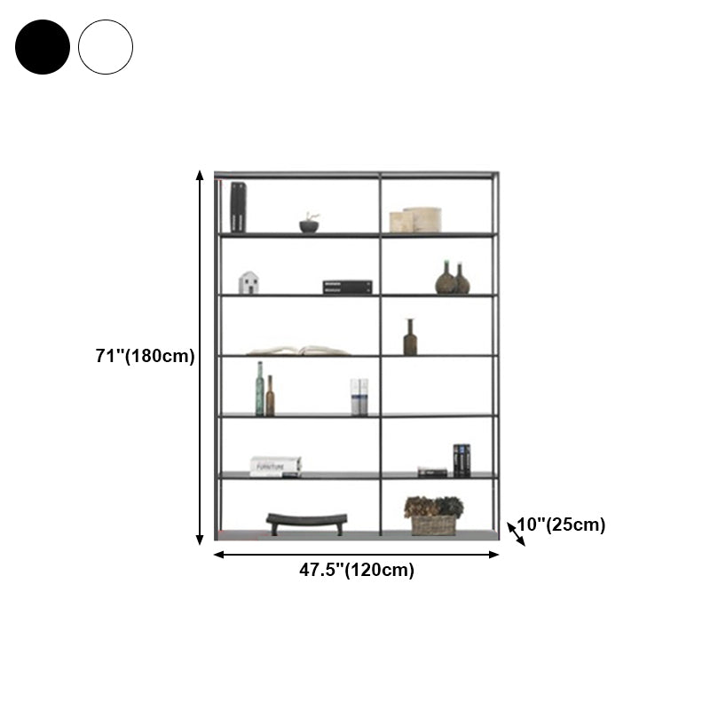 Metal Bookcase Minimalist Book Shelf with Rectangular Shelves Clearhalo 'Bookcases' 'furn' 'furn_bookcases' 'Furniture' 'furniture_bookcases' 'kitchen' 'kitchen_bookcases' 'Living Room Furniture' 'Office Furniture' 4670815